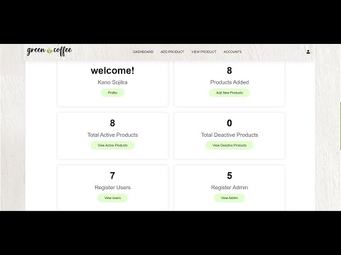 Green Coffee Shop Website || Admin Panel || Using (HTML , CSS , JS , PHP & MySQL) Free Source Code