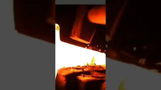 Forging a kunai out of Rusted tank Armor #KunaiCrafting#MetalworkArt#RustySteel#TankArmorKunai