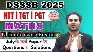 CLASS 23 : DSSSB MATHS PYQ by Jai | Important for NTT  TGT PGT Exams
