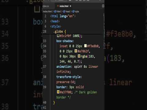 Day 014 CSS Only Spinning Globe Animation 🌍 | No JavaScript Needed! | Web Design Magic ✨