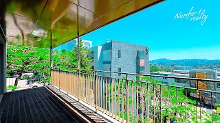 The panoramic view from the terrace house of the Hillside Apartment in Hannam-dong is refreshing~...