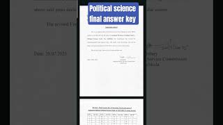 HPSC Assistant Professor political science final answer key #hpsc #shorts #learnhistorywithneha