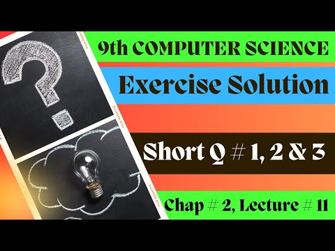9th Class Solved Exercise of Computer Science chapter 2 | Exercise Sol | @ComputerTeacherOfficial