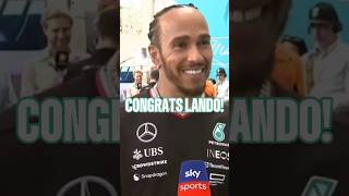 Lewis Congratulates Lando on Miami GP Win