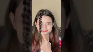 Cute crisscross braided ponytail hairstyle ❤️🌸~every girl should know 🤍❄️