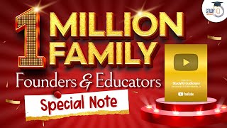 India's Biggest Law Channel| Founders and Educators Message| Special Surprises| StudyIQ Judiciary