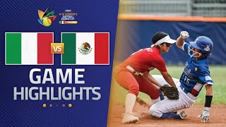 HIGHLIGHTS | 🇮🇹 Italy vs 🇲🇽 Mexico | WBSC U-15 Women's Softball World Cup 2025