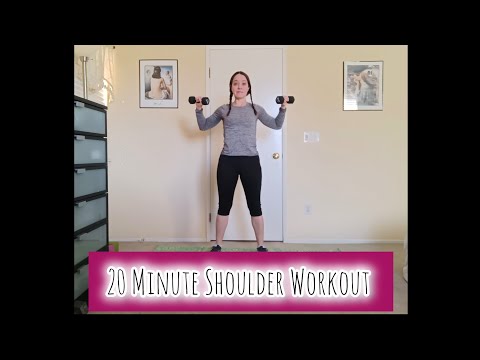 20 Minute Toned Shoulders/Home Workout/With Dumbbells