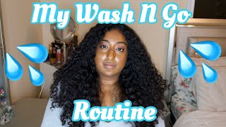 MY WASH N GO ROUTINE FOR CURLY HAIR | USING SHEA MOISTURE COCONUT & HIBISCUS