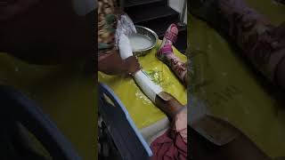 Proses pengukuran sepatu AFO pasca operasi