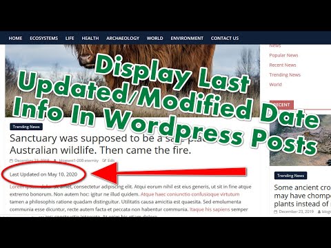 How To Display Last Modified Date Info In Your Wordpress Blog