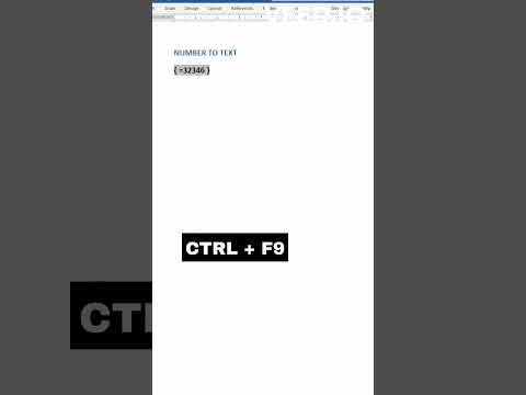 How to convert number to text in word | MS Office Shorts #shortsword #shorts  #msword