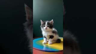 Innocent Kitten Sitting on Table Goes Full Diva Mode! #short #cat