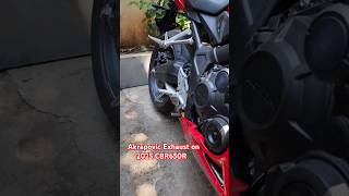 Honda CBR650R 2025 with Akrapovic Exhaust 😳 Exhaust Note🤩 #cbr650r #akrapovic