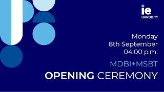 IE Opening Master Fall 2025 - MBDI & MSBT