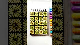 Easy zen doodle drawing tutorial #zentanglepattern #drawing #3dart #shortsvideo #zendoodle