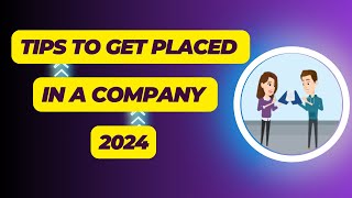 Tips to get placed in a company #2024 #tanglish #srtechops