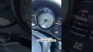 Porsche GT4 RS launch Control 0-200 km/h