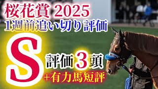【桜花賞2025】群雄割拠の牝馬クラシック路線！破格の猛時計を計時した調教好調馬に大注目！【1週前追い切り評価+有力馬短評！！】