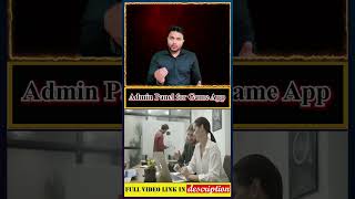 Admin Panel for Game App | Game App Development #games #shorts