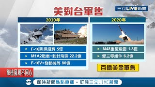 美軍售台F-16+M1戰車！光是2019軍售總額就超過百億美金！還積極向美國爭取"這個"恐讓中國擔憂？│記者程彥豪 蕭宇志│【LIVE大現場】20200822│三立新聞台