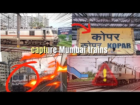 CAPTURE MUMBAI TRAINS 😮 | IN KALVA STATION HIGH SPEED CROSSING #indianrailways #viralvideo