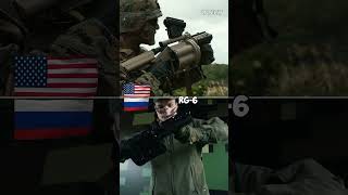 American M32 grenade launcher vs. Russian RG-6, 40mm caliber