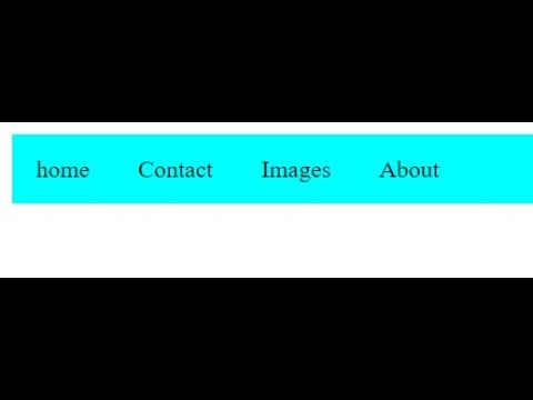Navbar using html and css