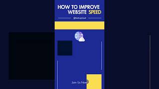 How to Improve Website Speed | #hostupcloud