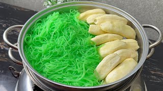 I've never known in my life that rice noodles and steamed bananas can be this delicious‼️The firs...