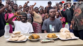 EATING COMPETITION FIRST PERSON TO FINISH OKRA SOUP AND FUFU WIN 100,000