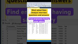 How to find all the employees having same salary #shorts #sql #coding #sqlqueries #dataanalytics