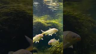 Fish are jumping in the river. Ai funny video #funnypost