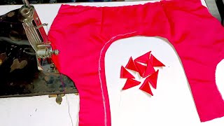 Back neck blouse design||Blouse design cutting and stitching #diy #trending #blouse 