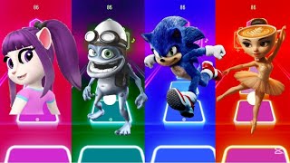 My Angela vs Ballerina Coppuccino vs Crazy Frog vs Sonic-coffin dance song