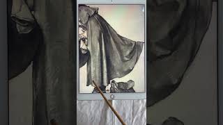 诺曼·洛克威尔——《身着斗篷的人》解析7【乐乐的油画日志】|人物画|素描|大师作品解析 #艺术 #人物画 #素描#速写#肖像画#绘画#画画#画#painting #drawing #美术#大师素描