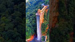 World Best Landscape Elevator Waterfalls YUNMEN MOUNTAIN 广东云门  #waterfall #mountains #scenery