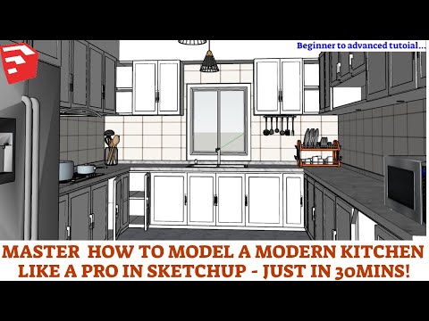 How to design a kitchen in sketchup | Step-by-Step Beginner Tutorial