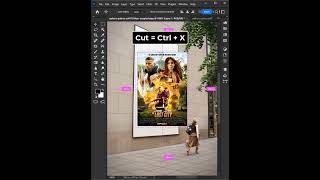 How to Create Realistic Billboard Mockup on Sidewalk Wall in Photoshop- Tutorial #shorts #photoshop
