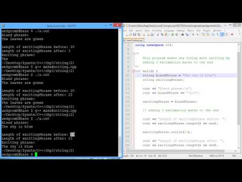 Programming example - Advanced strings