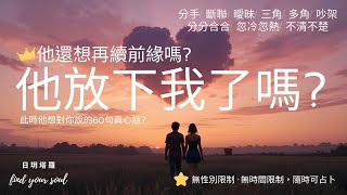 塔羅占卜 Tarot 實話實說✨他放下我了嗎?10分評比👉他還想再續前緣嗎?👉他想說的內心話? #字卡(分手/斷聯/曖昧/三角/多角/分分合合/忽冷忽熱/吵架/冷戰) ⏲無性別&無時間限制 #日玥塔羅