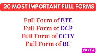20 Common Abbreviations | Most useful Full Forms | Abbreviations | Stands for | General knowledge |