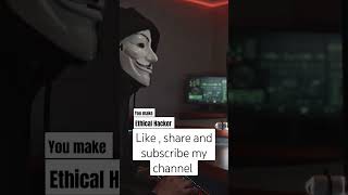 you make an ethical Hacker.... #blackhathacker #computerforensics #cybersecurity