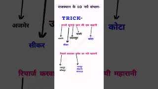 राजस्थान के 10 नये संभाग #generalknowledge