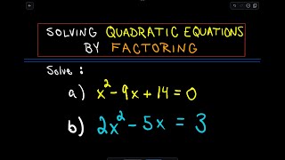 ❖ Solving Quadratic Equations by Factoring - Basic Examples ❖