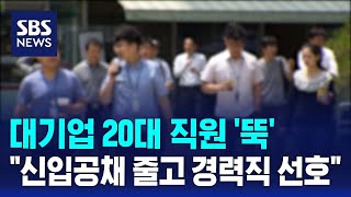 대기업 20대 직원 '뚝'…"신입공채 줄고 경력직 선호" / SBS / 경제365