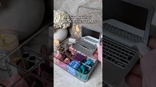 ASMR Restocking my purse essentials ✨ #restock #asmr #pursessentials #organization #whatsinmybag