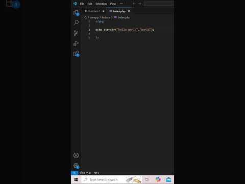 strrchr() function in php #coding #viralshorts #shorts #development