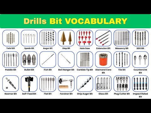Types of Drill Bits - Name With Pictures -  Wood, Masonry, Metal