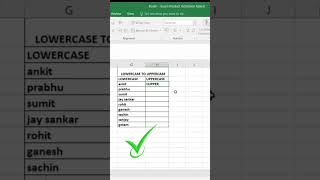 Excel Uppercase shortcut kry. Excel upper formula Excel lowercase to uppercase #shortvideo #excel